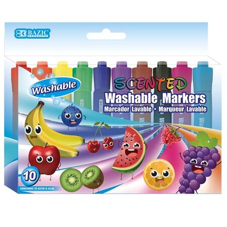 BAZIC PRODUCTS (6 PK) Washable Markers Scented 10